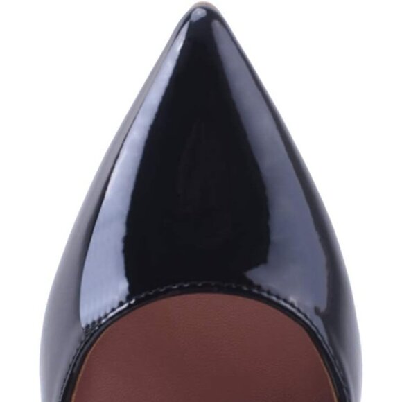 Women's Black   Pointed Toe Slip on Party Wedding Pumps Basic Shoes High Heels - Picture 4 of 8